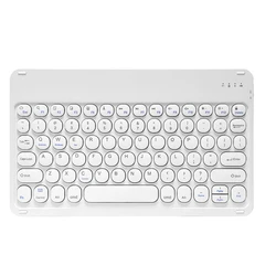 Compact Universal Bluetooth Wireless Keyboard - Russian (White)
