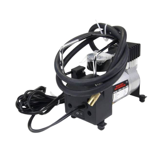 Powerful Small 12V Car Tire Inflator Portable Metal Air Compressor Tool with Pressure Gauge for Auto Truck Bike SUV