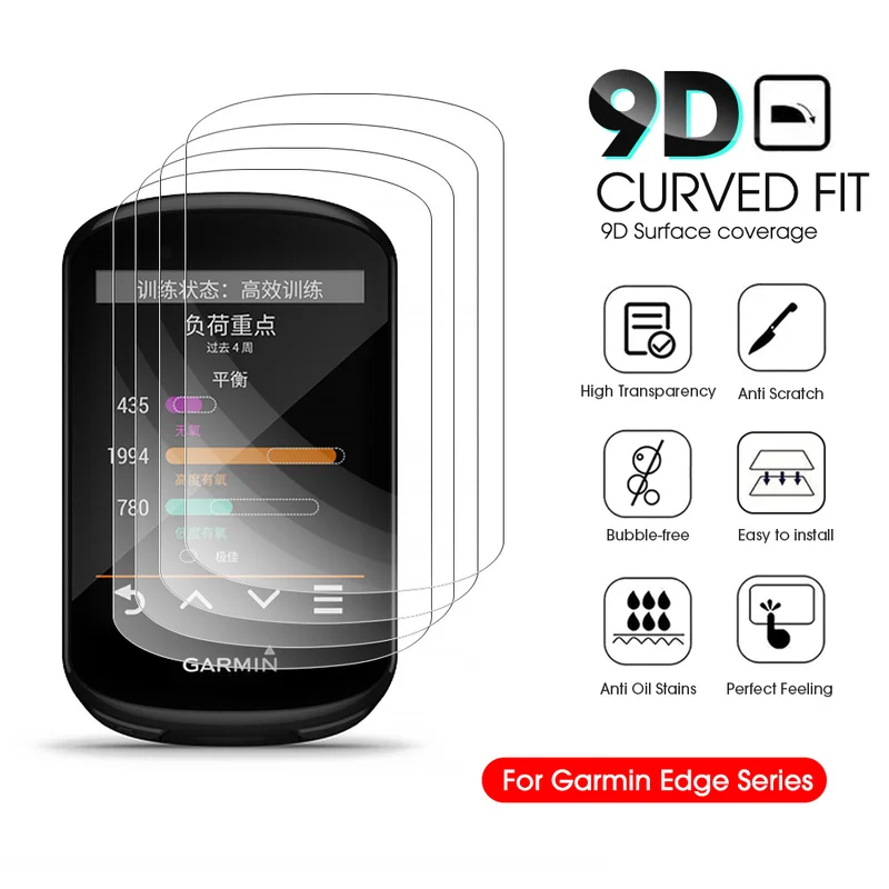 자전거 스톱워치 스크린 보호대 필름 강화 유리, Garmin Edge 130 520 Plus 530 820 830 1040 1030 GPS Edge Explore 2 