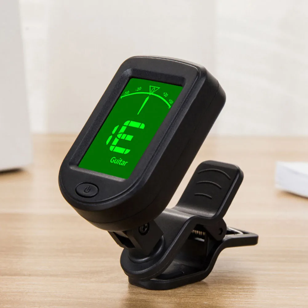 

1pc Guitar Tuner Digital Clip-On Tone Tuner For Bass Ukulele Violin Universal Tuning Musical Instruments Guitars Accessories