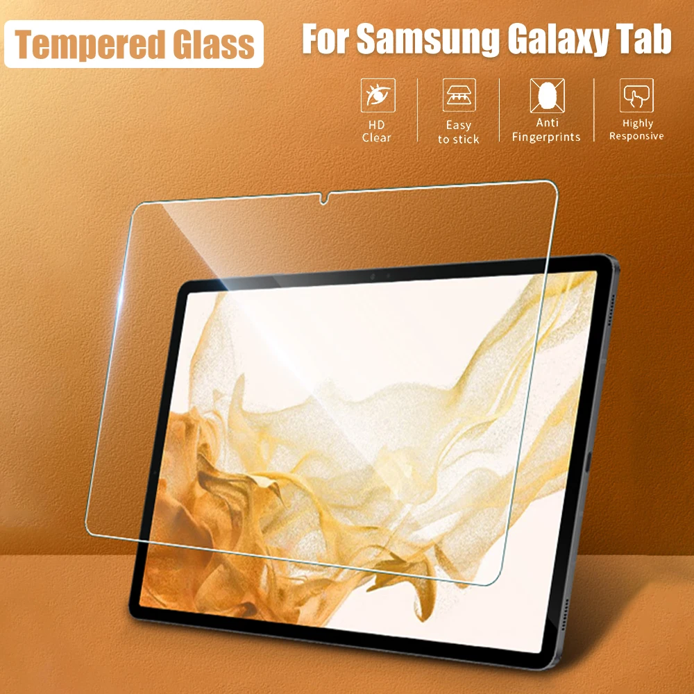 Закаленное стекло для Samsung Galaxy Tab S8 S7 S6 lite S5E S4 A8 A7 10 5 &quot10 1&quot 11 &quot Защитная пленка