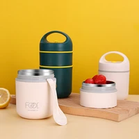 Lunch Boxes Lunch Bag 304 Stainless Steel Lunch Box For Kids Lunch Bags  Portable Folding Spoon Lunch Box Kids Thermal Bento Box 1