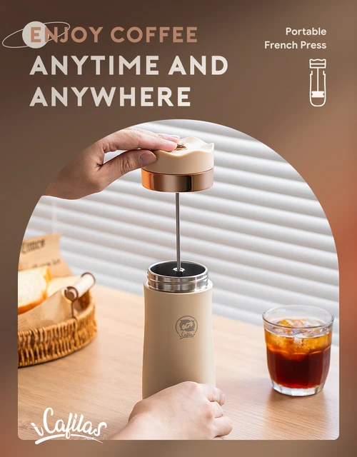 French Press Portable Percolator I Cafilas 12oz Portable Coffee