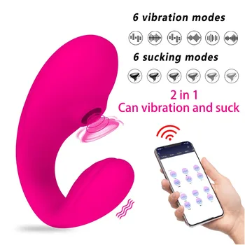 Remote Control Sucker Vibrators Female Powerful Sucking Clitoris Stimulator Clit Couple Sex Toys Dildo Vibrator for Women Adults 4