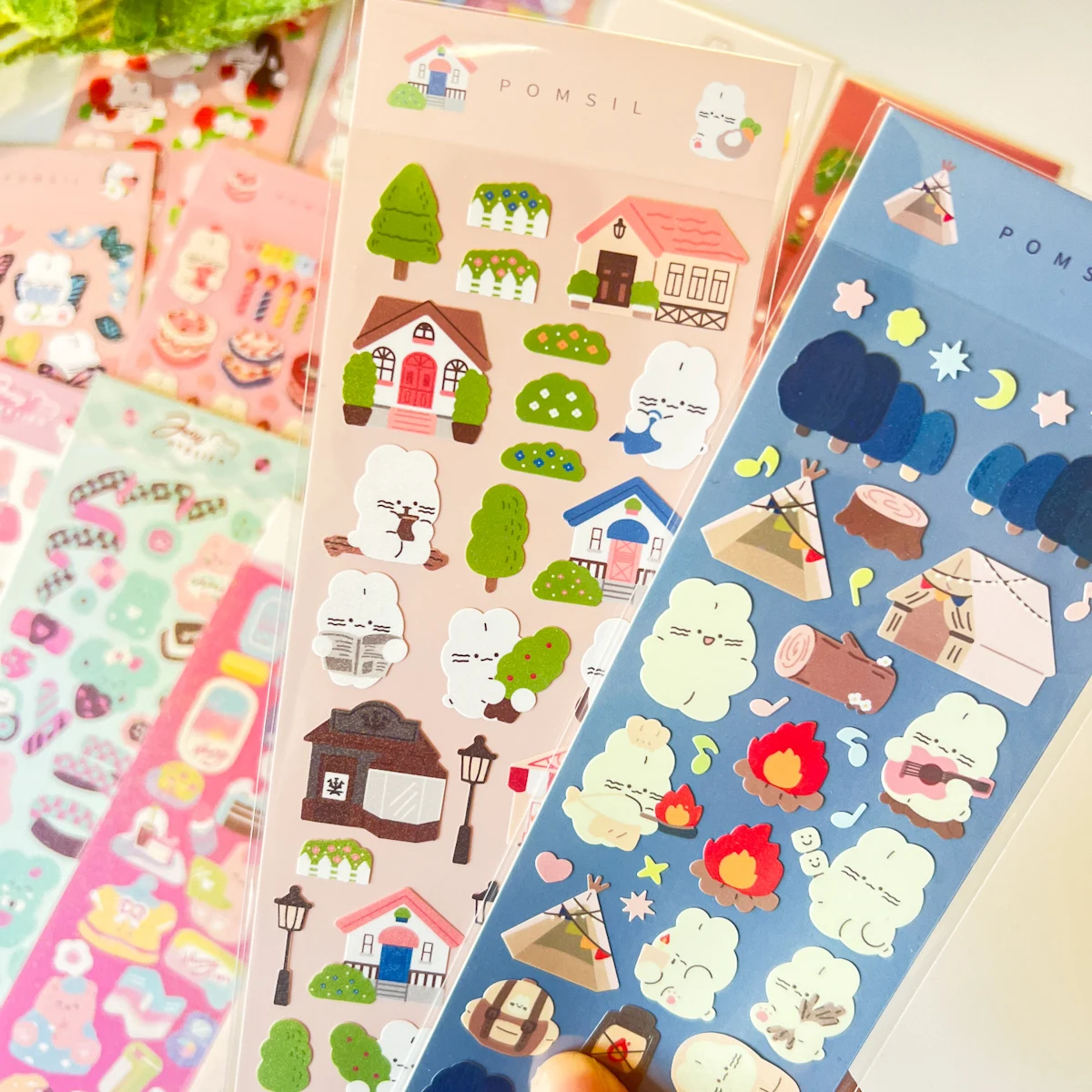 Shikbang-スクラップブッキング用の完全な粘着ステッカー,韓国の装飾