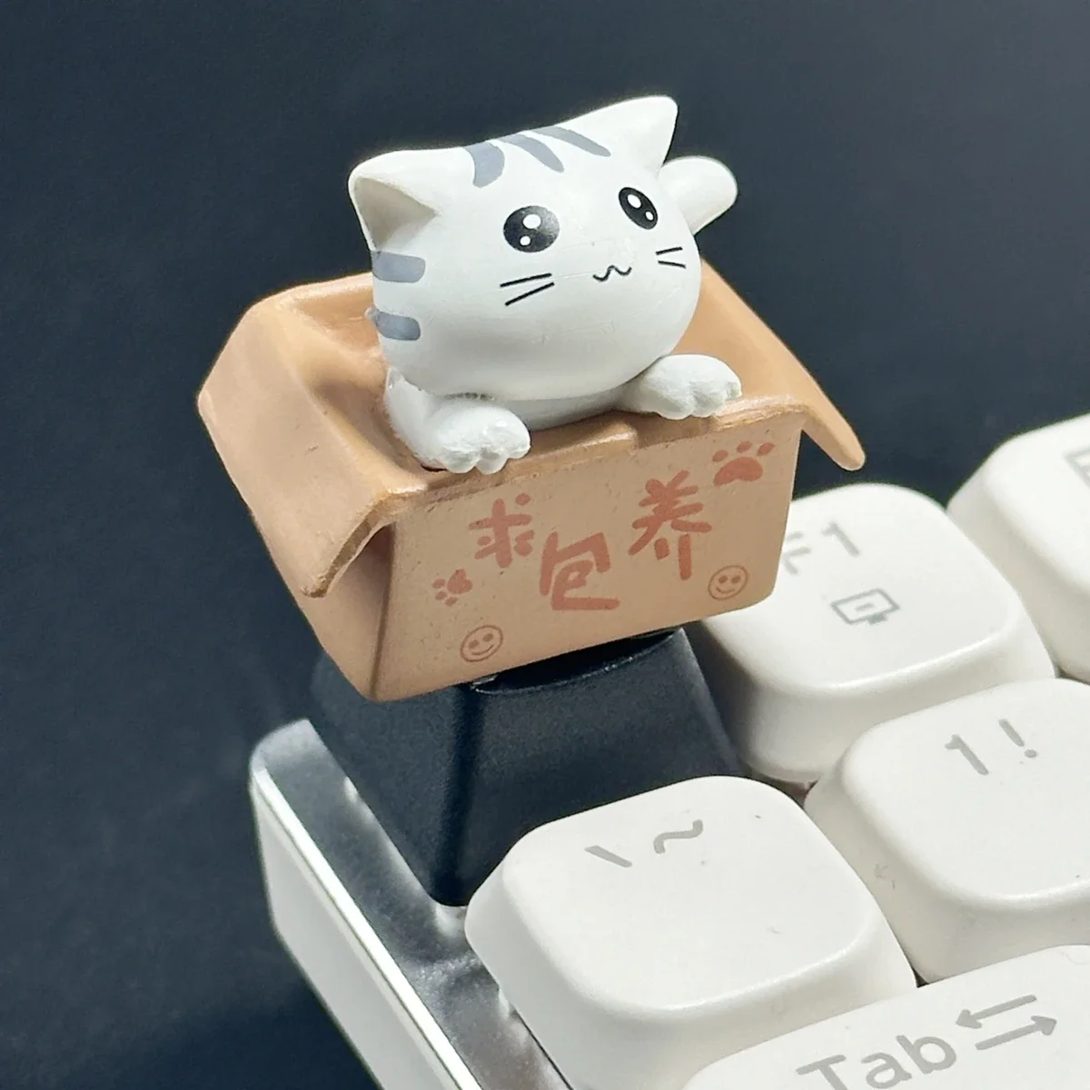 손으로 만든 귀여운 고양이 키캡으로 키보드를 사용자 정의하십시오. 크로스 축 기계식 키보드 애니메이션 핑크 카와이 액세서리