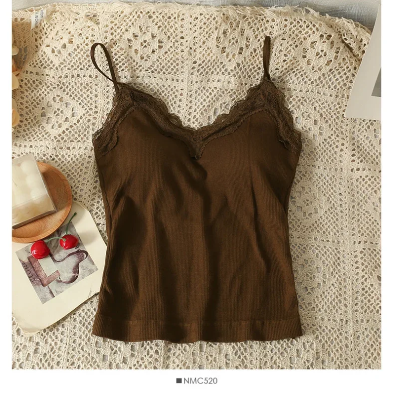 ตัวเลือกสินค้า 2025 CoquetteY2kเสื้อผ้าเกาหลีLace Tank Topผู้หญิงCroppedน่ารักCamisเซ็กซี่เสื้อสีขาวหญิงแขนกุดเสื้อกั๊กสีดําฤดูร้อน