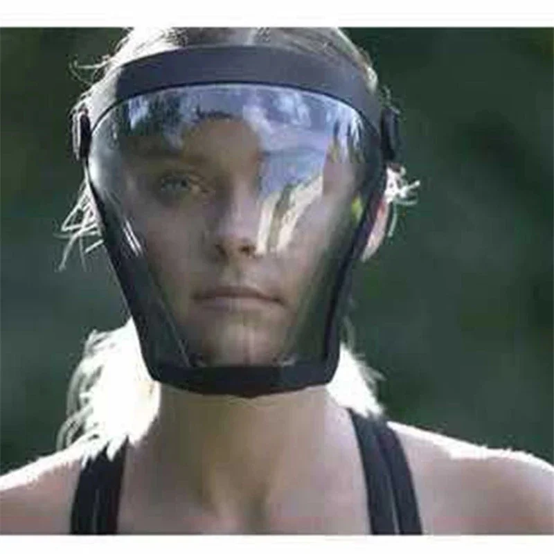 Lunettes de protection anti-éclaboussures et anti-lumière bleue transparentes, avec reflets lumineux sur les verres.