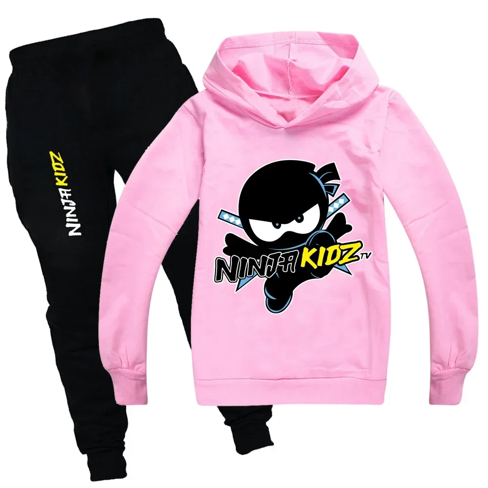 Ninja Jungen Kleidung NINJA KIDZ Mit Kapuze Set Frühling Herbst Mode Hoodies Trainingsanzug T-Shirt Anzug Kinder Kind Mädchen Sweatshirt – Detail 9