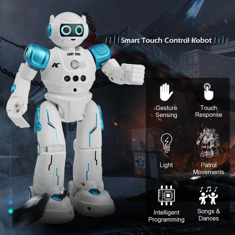 AI 원격 조종 로봇 제스처 컨트롤 프로그래밍 가능 터치 인터랙티브 장난감 노래하고 춤추고 순찰하는 어린이용 장난감