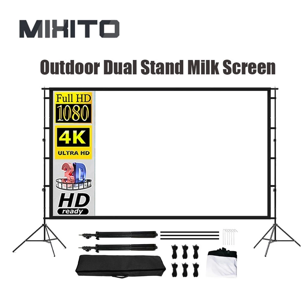 Projector Screen 120 Inch Tripod Tripod Projection Curtain