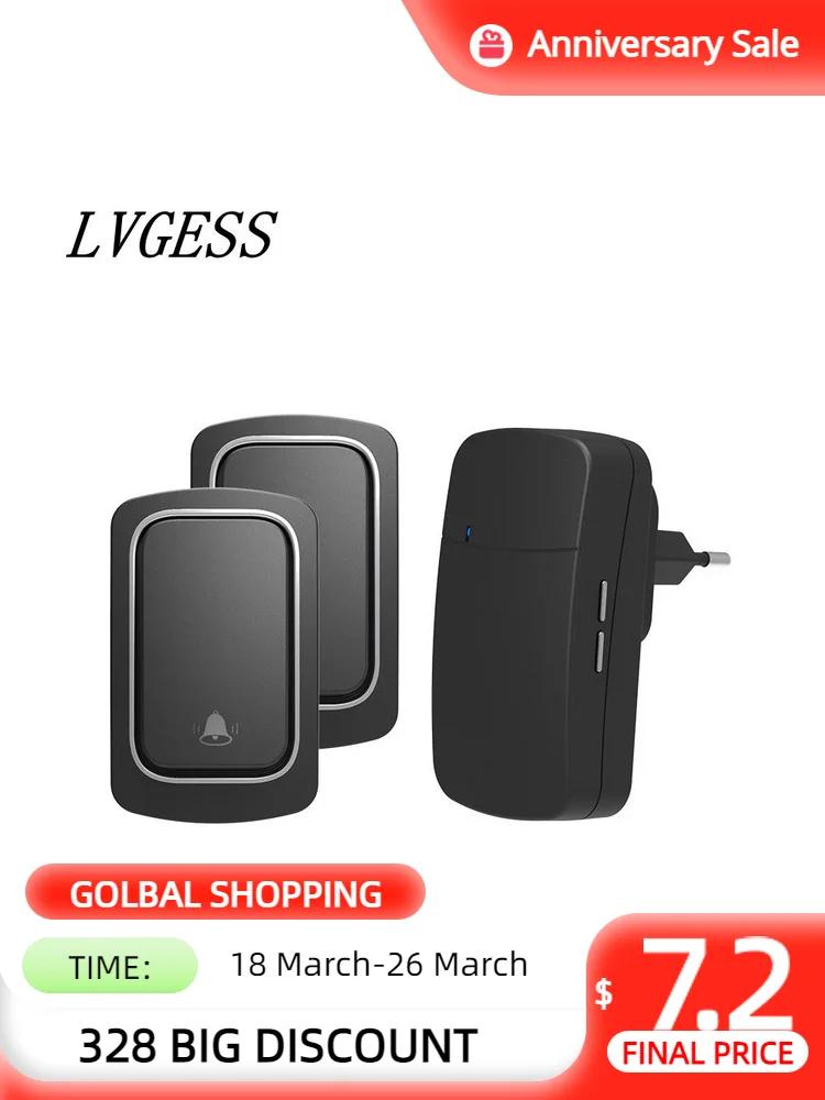 Waterproof Wireless Doorbell Wireless Outdoor Doorbell Wireless