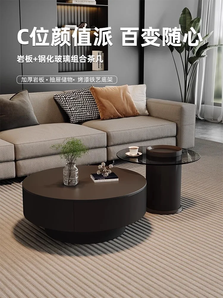 Italian Light Luxury Coffee Table Modern Minimalist Aesthetic Unique Side Table Designer Space Saving Couchtisch Furniture