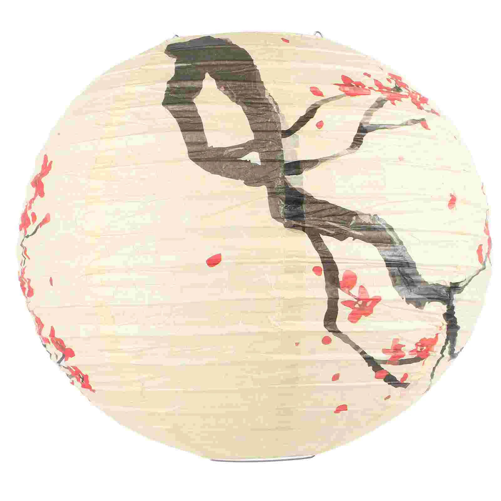 

Japanese Round Paper Lantern Rice Paper Lamp Shade Hanging Iron Paper Lamp Paper Lantern Lamps Decorative Paper Light