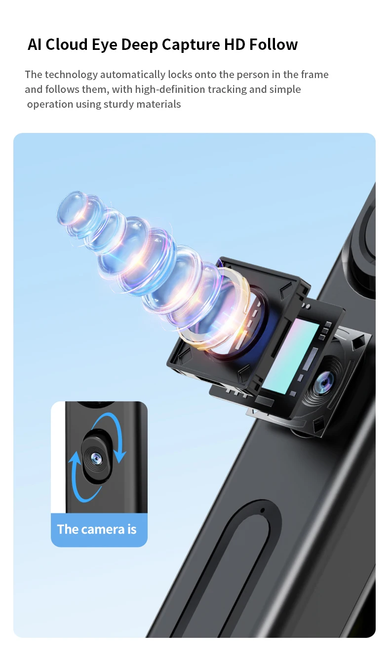 Ai Phone Tripod With Auto-rotation And Remote Control For Vlogging_voghion.com