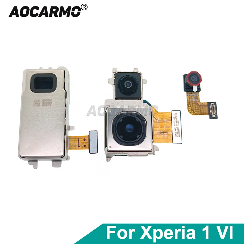 Aocarmo per Sony Xperia 1 VI X1vi XQ-EC72 EC54 Cavo flessibile per modulo fotocamera principale posteriore con zoom teleobiettivo ultra grandangolare frontale