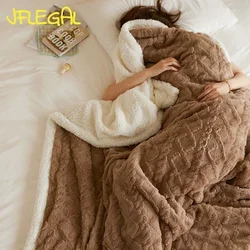 JFLEGAL New Blankets for Sofa Bed Imitation Lamb's Wool Autumn Throw Blankets Soft Warm Sleeping Blanket Picnic Blanket Cobijas