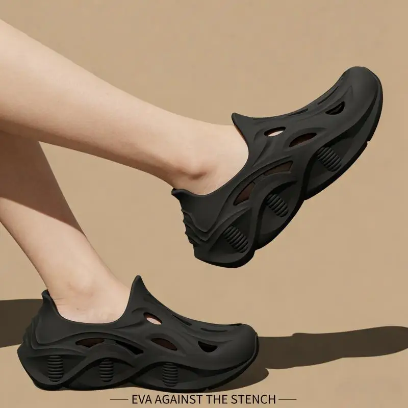 Komfortable dicke Sohlen Clogs für Herren – Sommer 2026 Atmungsaktive, hohle, wasserdichte EVA-Sneaker, rutschfeste Herren-Wasserschuhe und Hausschuhe – Detail 15