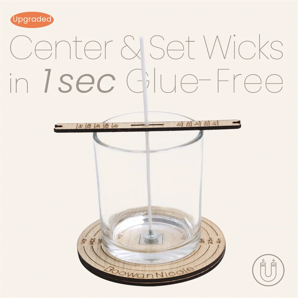 Wooden Quick Magnetic Candle Wick Centering Setter Tool Wick Holder Candle Making