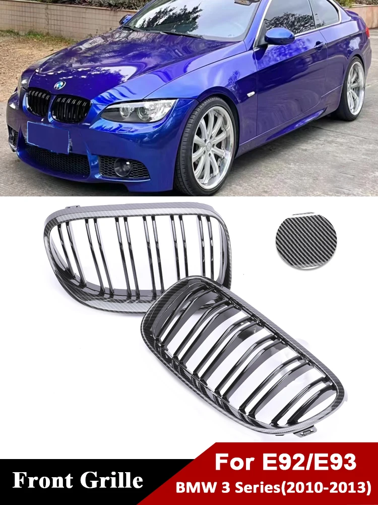 

Front Kidney Carbon Fiber Grills Lower Racing M Color Grille Replacement Cover For BMW 3 Series E92 E93 2010-2013 325i 328i 330i