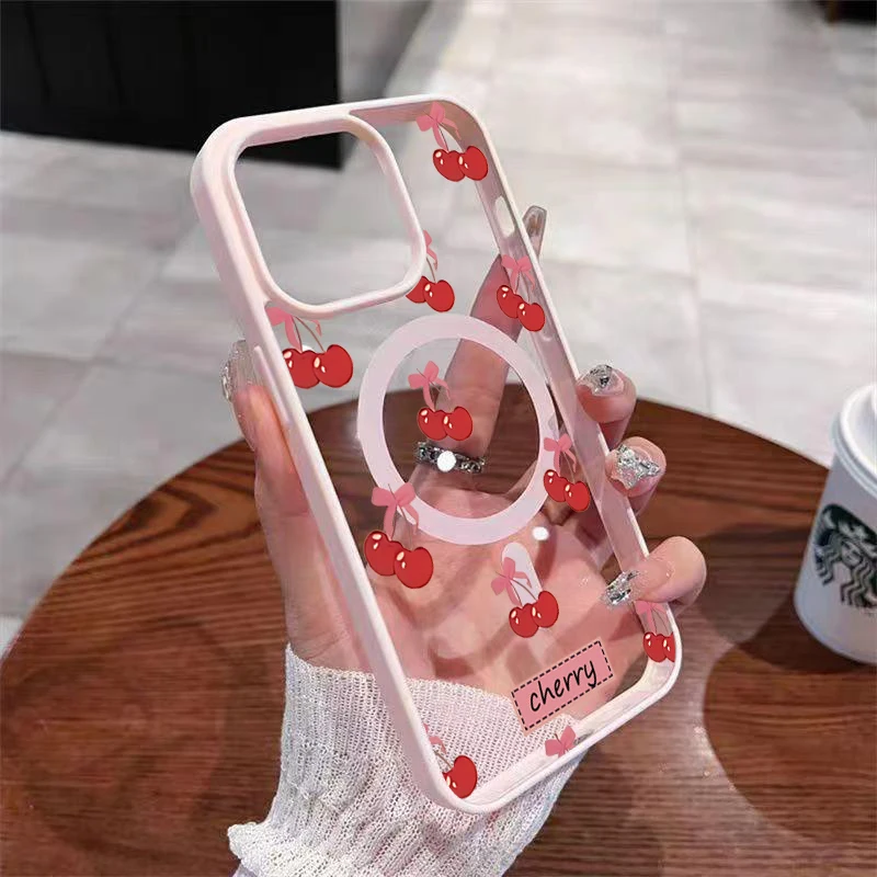 Cherry Blossom Magnetic Phone Case | Magsafe Wireless Charging Compatible Cover