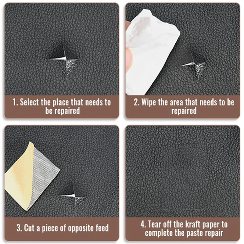 Self Adhesive Leather for Sofa Repair Patch Furniture Table Chair Sticker Seat Bag Shoe Bed Fix Mend PU Artificial Leather Skin
