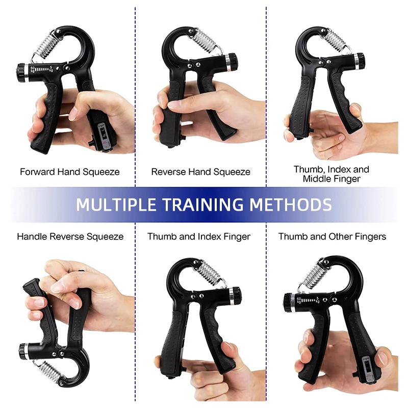 Hand Strengthener Finger Strength Trainer Finger Trainer Forearm Exerciser Hand Grip Trainers Hand Grip Exerciser Hand Trainer Wrist Exerciser Hand Exerciser 5-60Kg Heavy Gripper