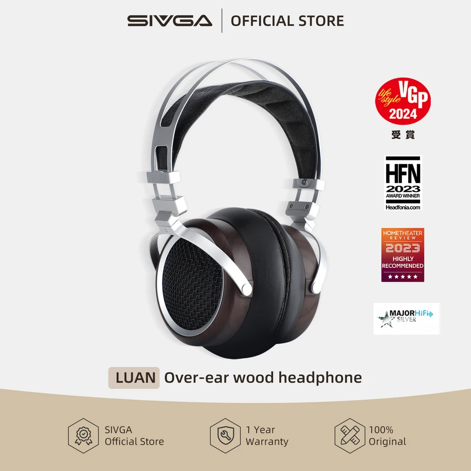 SIVGA LUAN Hi-Fi 50mm Dynamic Driver Open-back Over-ear Wooden