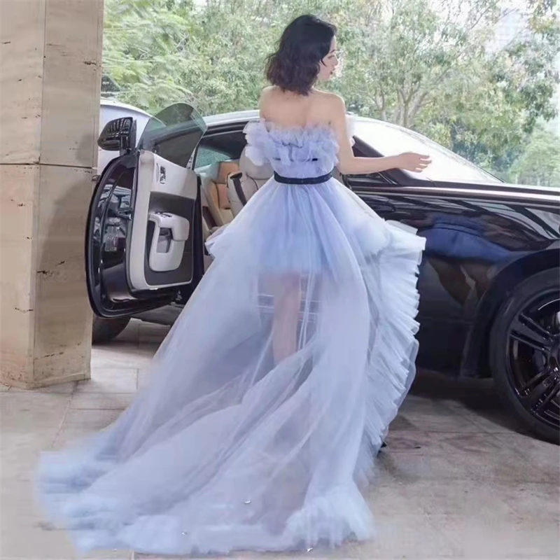 

Новое летнее Сетчатое платье-футляр со съемным верхом и хвостом, платье из двух частей, модное милое вечернее платье, женская одежда