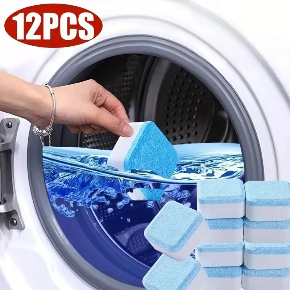 Juego de 12 tabletas efervescentes para limpieza profunda del tanque de agua de lavadoras, una herramienta de limpieza