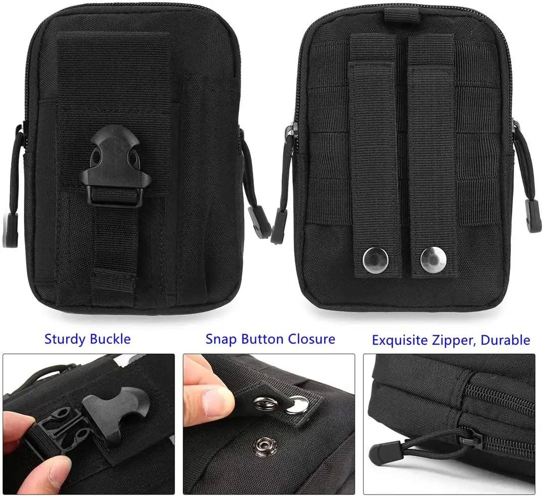 휴대폰 파우치, 남성용 벨트용 휴대폰 홀스터 파우치, 전술 휴대폰 벨트 파우치, EDC 몰리 허리 가방, 지갑 파우치 휴대폰 케이스