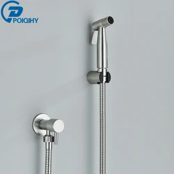 Luxurious Brushed Gold Handheld Stainless Steel Bidet Sprayer with Hygienic Shower Function (Brushed Nickel)