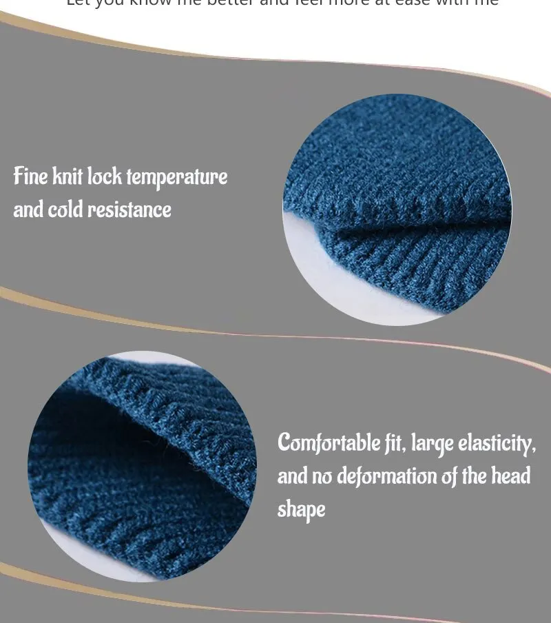 Winter Männer und Frauen Gestrickte Woolen Mode Im Freien Einfarbig Verdickt Warme Ohr Schutz Reiten Kalten Abdeckung Hut_voghion.com