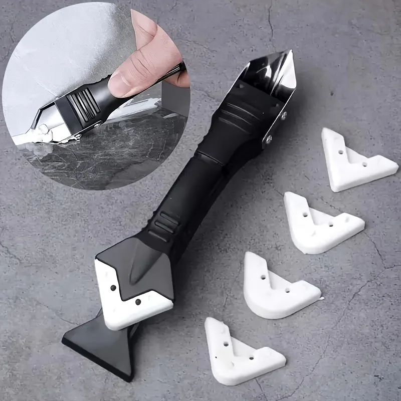 5 in1 Silicone Remover Sealant Smooth Scraper Caulk Finisher Grout Kit Tools