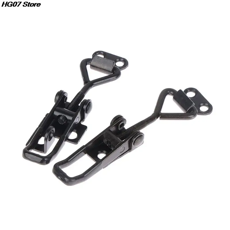 1PC 100KG/220lbs Toggle Latch Catch Toggle Clamp Adjustable Cabinet Boxes Lever Handle Lock Hasp 90*27mm