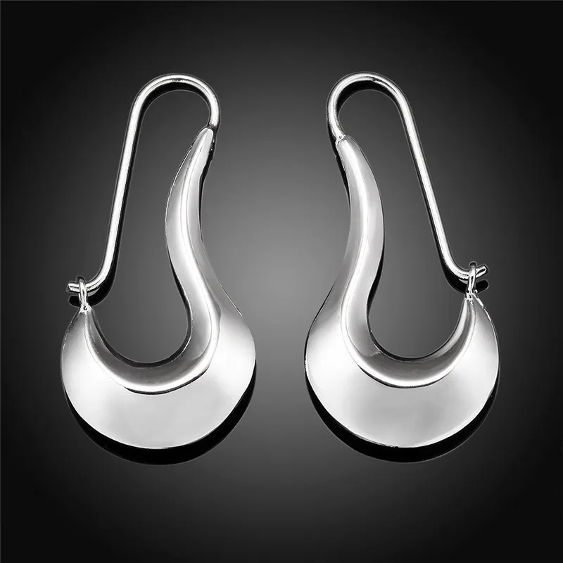 Fine 925 Sterling Silver Drop Earrings for Women, Charm Jewelry, Fashion, Wedding, Engagement, Party, Nice Gift - 3