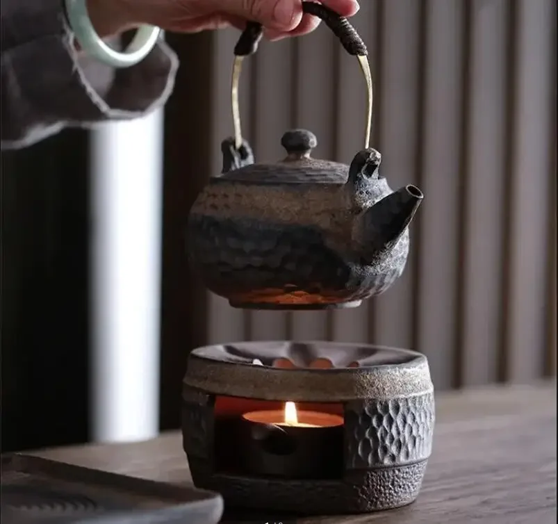 Stufa Da Tè Calda In Gres Teiera In Ceramica Manico Pentola Forno Di Riscaldamento Bollitore Utensili Per La Preparazione Del Tè Set Di Teiere Per Bol