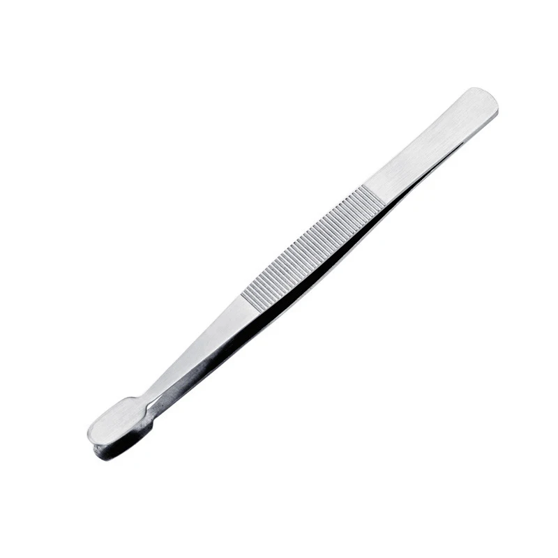 1~10PCS Stamp Tweezers Philately Stamps Collector Tools Stainless Steel Stamp Tweezers ( Silver )