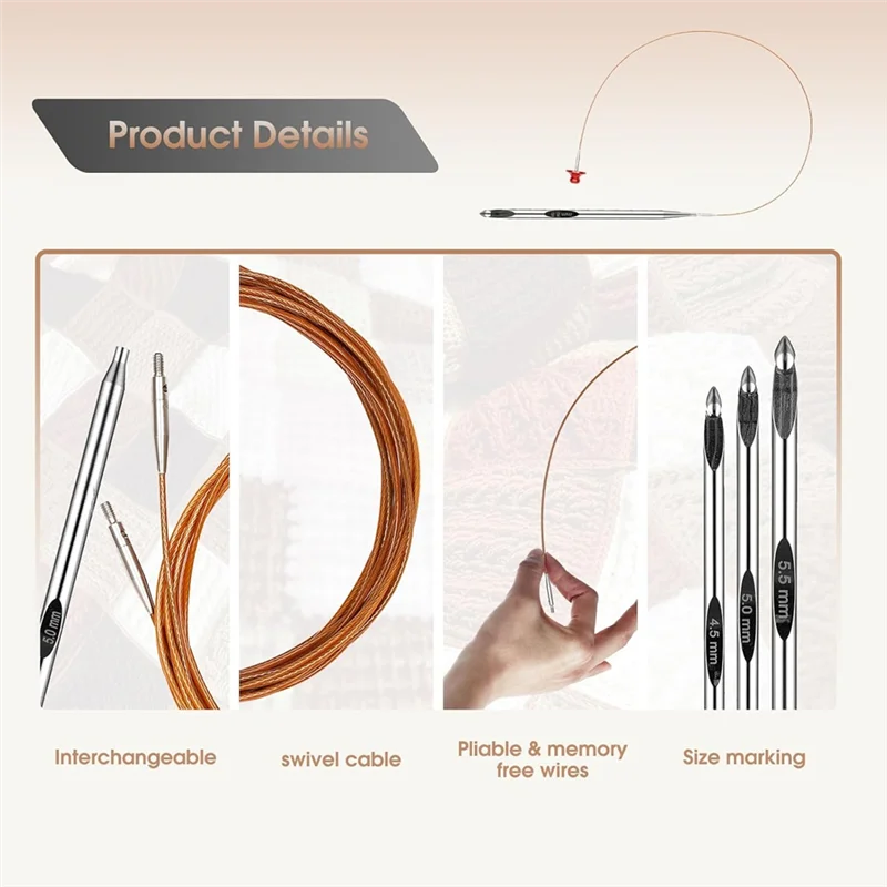 Tunisian Crochet Hook Set 4