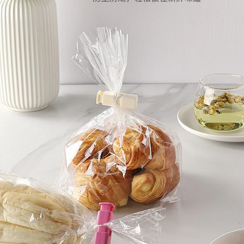 10pcs  Food Sealing Clips Bread Storage Bag Clips for Snack Wrap Bags Spring Clamp Reusable Kitchen Organization Sealing Clamp