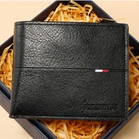 Men's Wallet Large Capacity Multi-Function Short Wallet Multi-slot Zipper Coin ID Credit Card Holder Men's Wallet Purse
