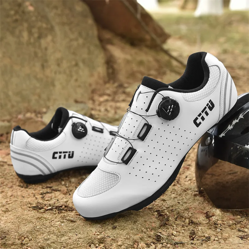 Mtb Cycling Sneaker Cleat Shoes Men Bicycle Shoes Speed Cycling Shoe Mountain Bike spd Racing Lock Footwear male black