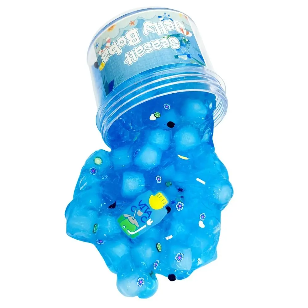 Soft 300ml/70ml Slime Kit Fruit Crunchy Non-Sticky Jelly Cube Slime Stress Relief Glitter Children's Toy Gifts Party Favor Gifts slime kit,fluffy slime