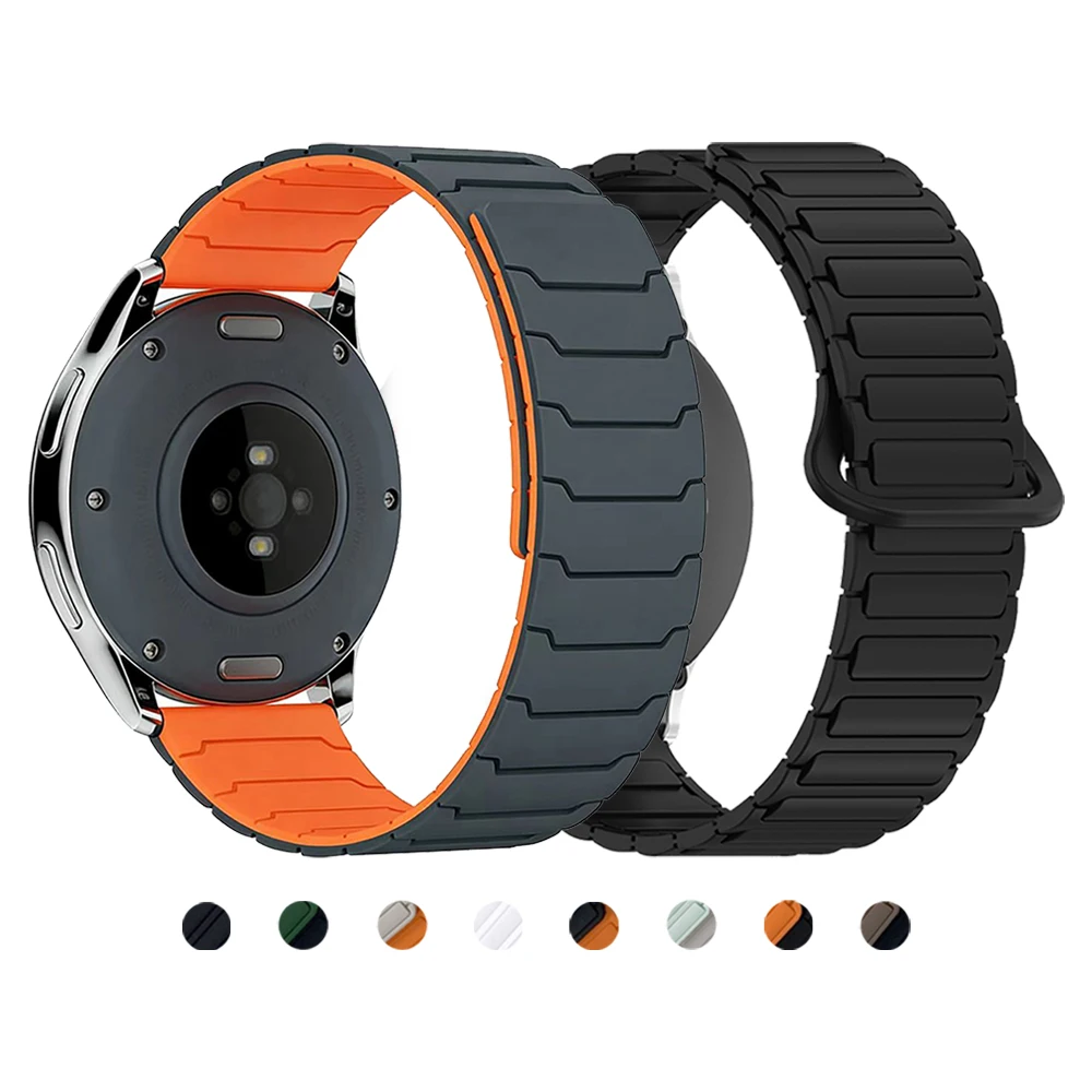 Magnetic Silicone Loop Strap - Premium Sports Band, 20/22mm