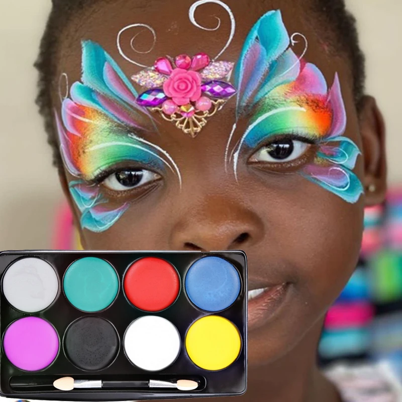 6 Colori Face Body Flash Tattoo Painting Non Tossico Sicuro Halloween Christmas Festival Party Makeup Water Paint Oil Make Up Tools
