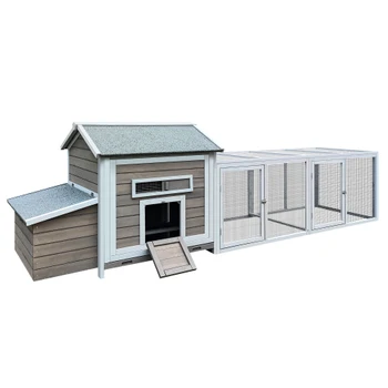 Wooden Hen House with Chicken Coop 2