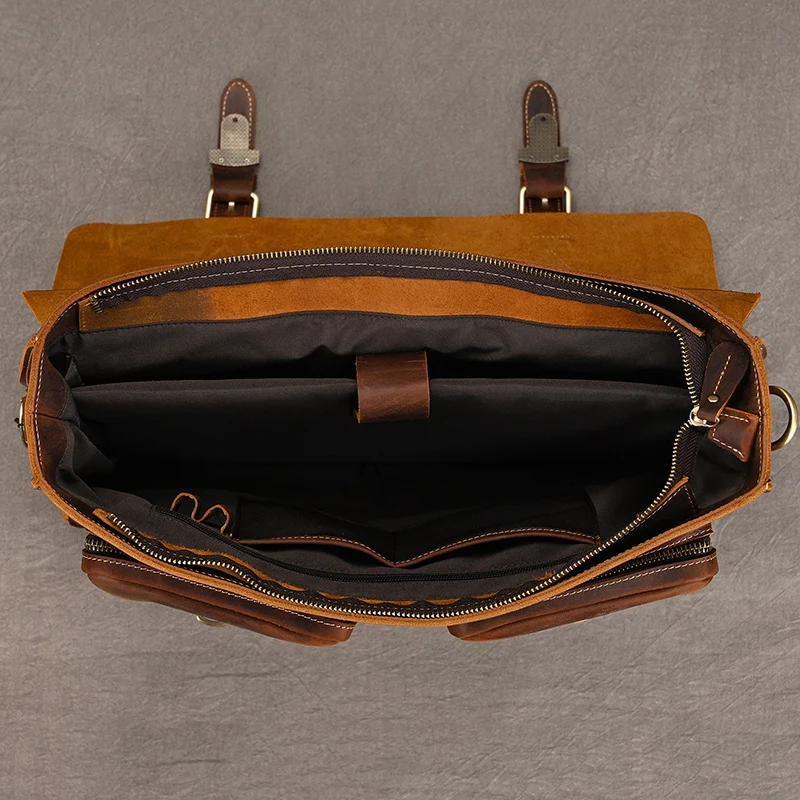 Document Defender Plus Leather Messenger Bag