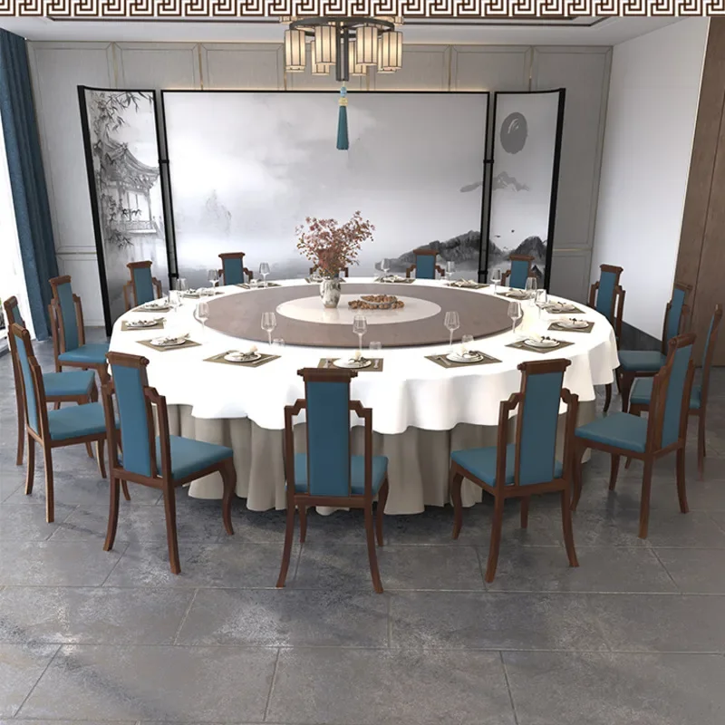 New Chinese Style Dining Room Chair Hotel Banquet Soft Chair with Backrest Modern Simple Master Model Room