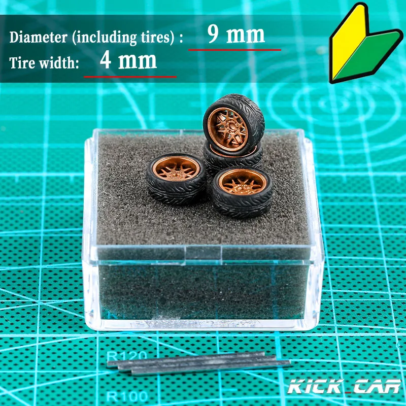 

Chezhidao 1/64 ABS Wheels With Rubber Tyre Type R Modified Parts Diameter 10mm For Model Car Racing Vehicle Toy Hotwheels Tomica