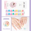 Spotted Leopard Print Semi-Cured Gel Nail Strips Simple Mixed Color Adhesive Long Lasting Gel Nail Stickers Harden In UV Lamp Ne 3